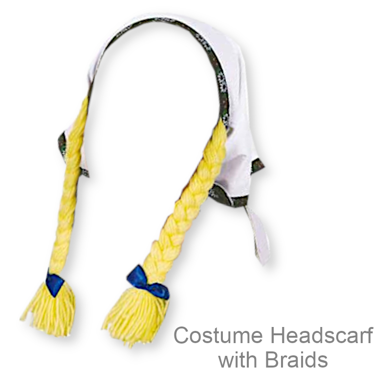 German Girl Costume Headscarf Braids | Party Supplies