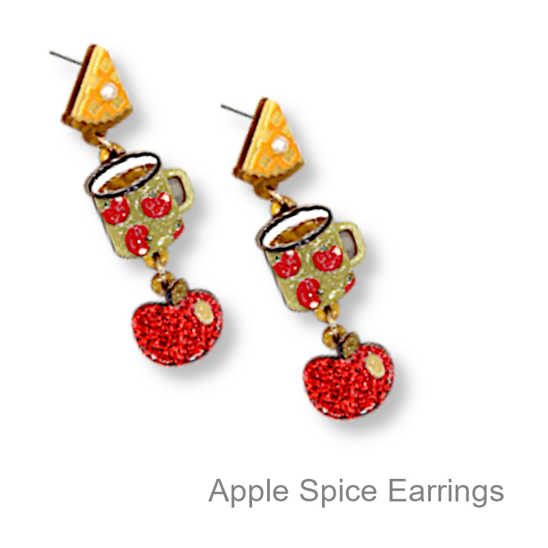 Fall Theme Apple Spice Earrings | Fall & Thanksgiving
