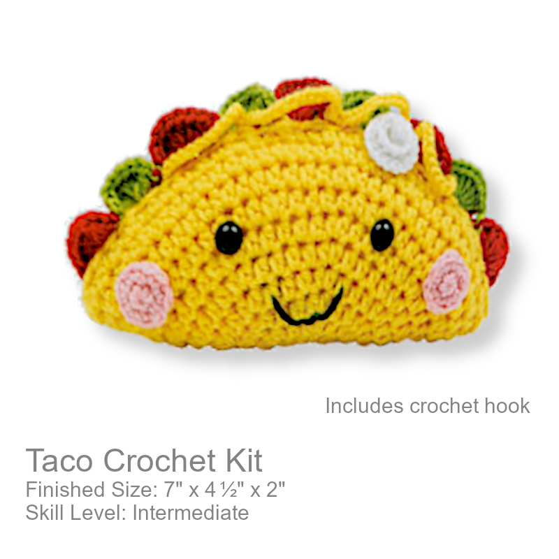 Cute Crochet Taco Intermediate Level Kit | Craft Kits