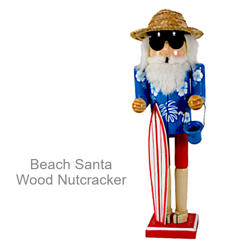 Funny Beach Themed Nutcracker Santa | Christmas