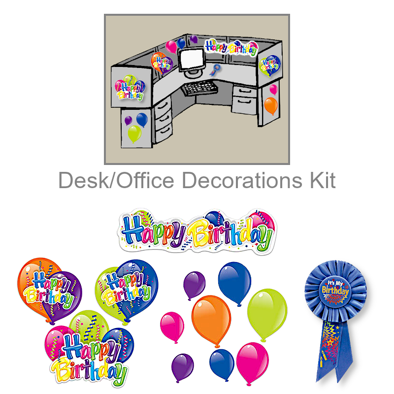 Birthday Desk Decorations Kit | Office Decorations