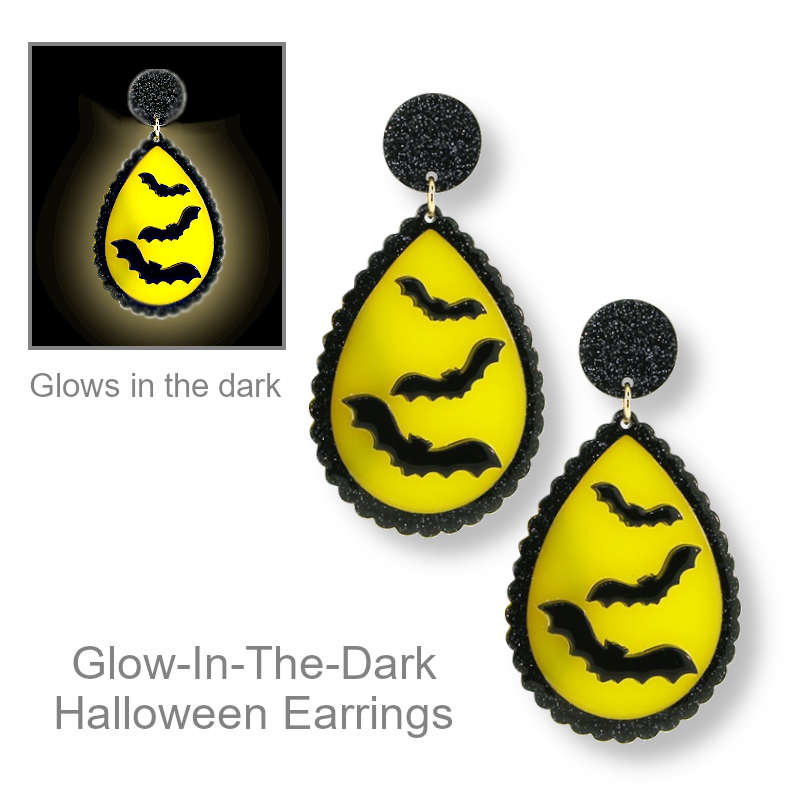 Glow In The Dark Halloween Earrings | Halloween