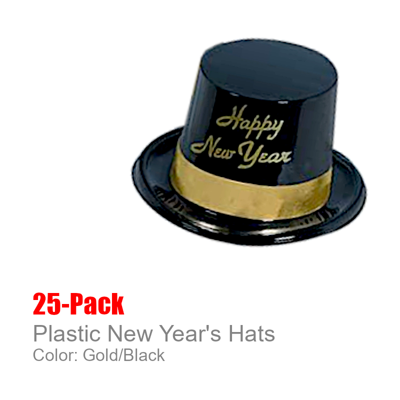 BULK Plastic New Years Hats | New Year's