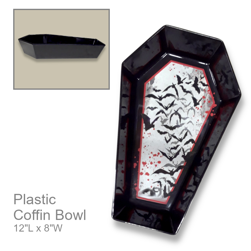 Plastic Coffin Bowl Dish | Halloween Office Candy Dish