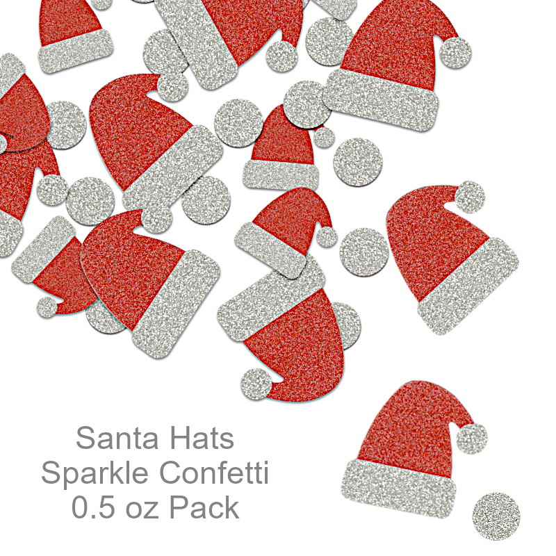 Sparkly Santa Hats Confetti | Party Decorations
