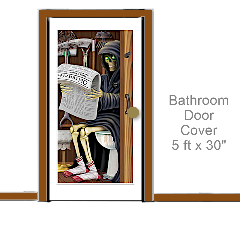 Grim Reaper Bathroom Door Cover | Party Decorations