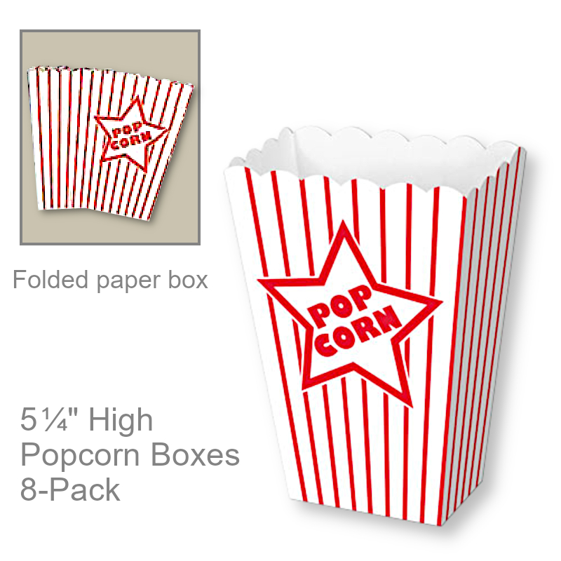 Folded Paper Popcorn Boxes | Serveware