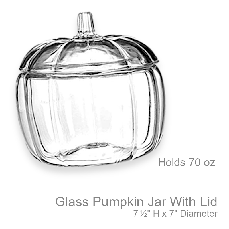 Glass Pumpkin Jar With Lid | Office Candy Jar