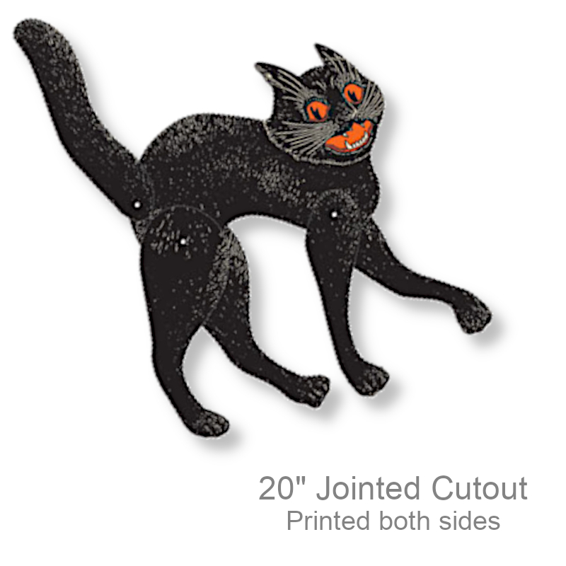 Nostalgic Jointed Scary Cat Cutout | Party Decorations