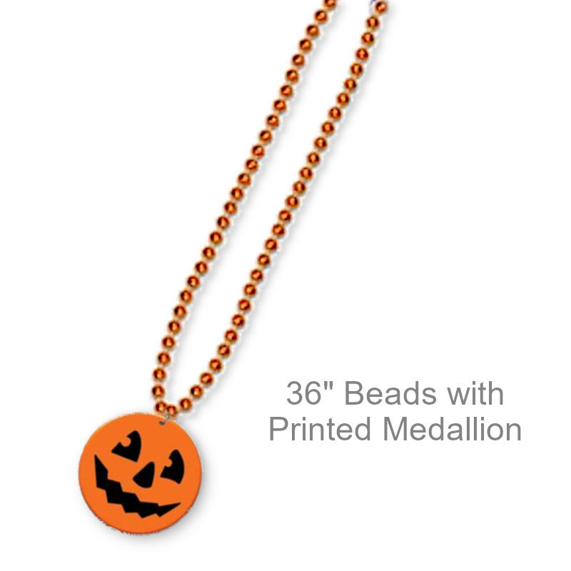 Halloween Party Beads With Medallion | Party Favors