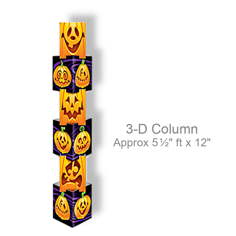 3-D Halloween Pumpkin Column | Party Decorations