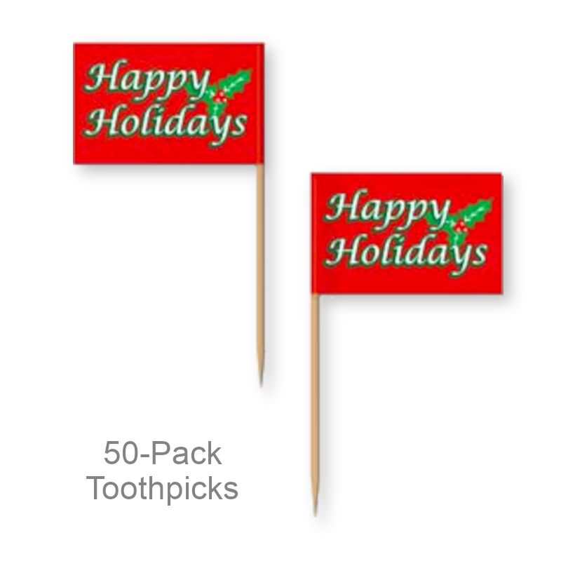 Happy Holidays Toothpicks | Party Serveware