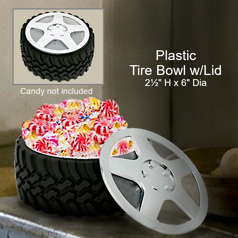 Funny Tire Shape Bowl With Tread | Office Candy Dish