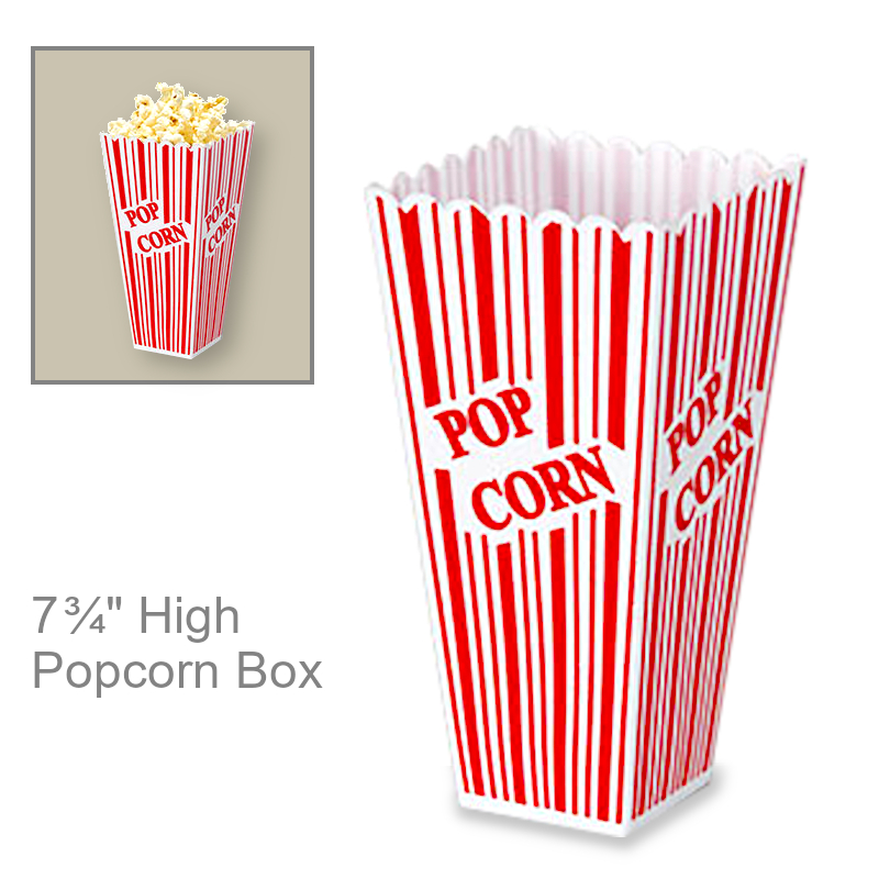 Plastic Striped Popcorn Box | Serveware