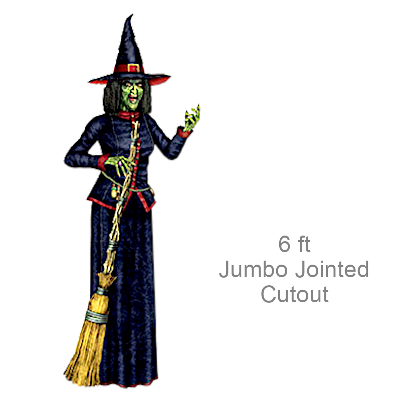 Jumbo Jointed Scary Green Witch | Party Decorations