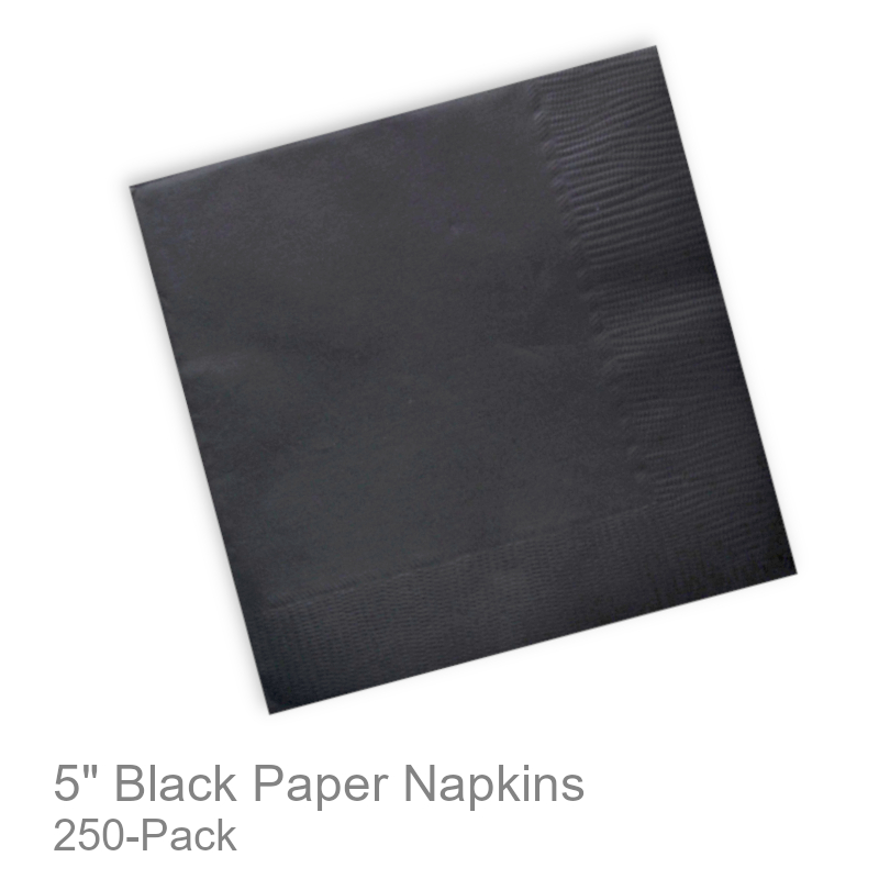 Black Paper Beverage Cocktail Napkins | Party & Office