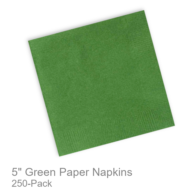 Green Paper Beverage Cocktail Napkins | Party & Office