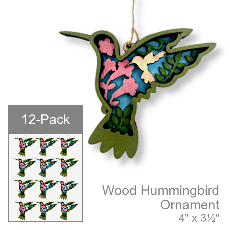 Hummingbird Wood Ornament | Christmas Decorations
