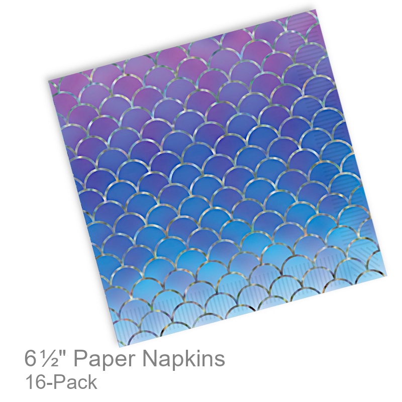Fish Scales Mermaid Tail Paper Napkins | Party Napkins