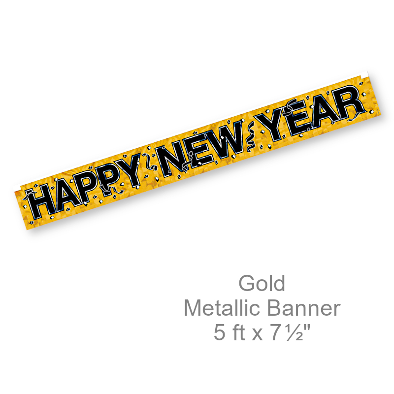 Metallic Happy New Year Fringe Banner | New Year's