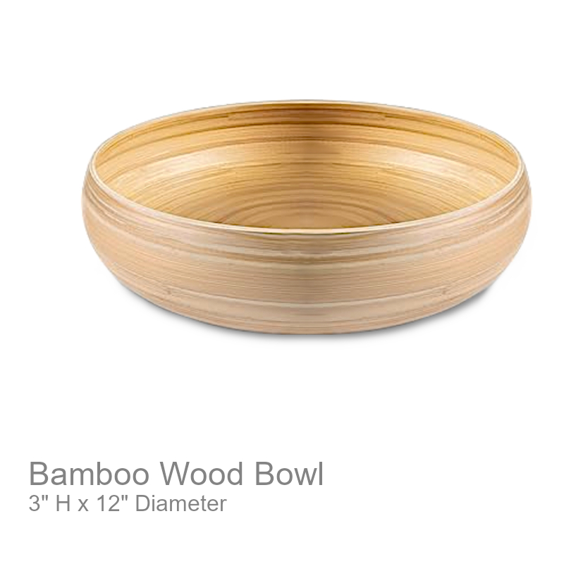 Round Bamboo Wood Bowl | Office Candy Bowl