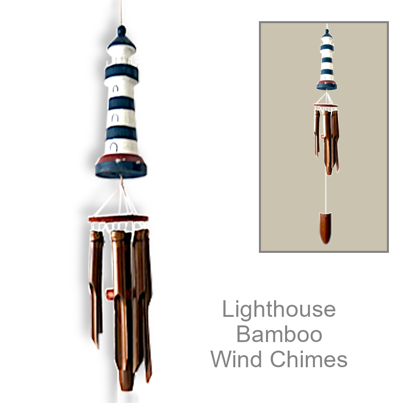 Nautical Themed Wind Chimes Lighthouse | Garden