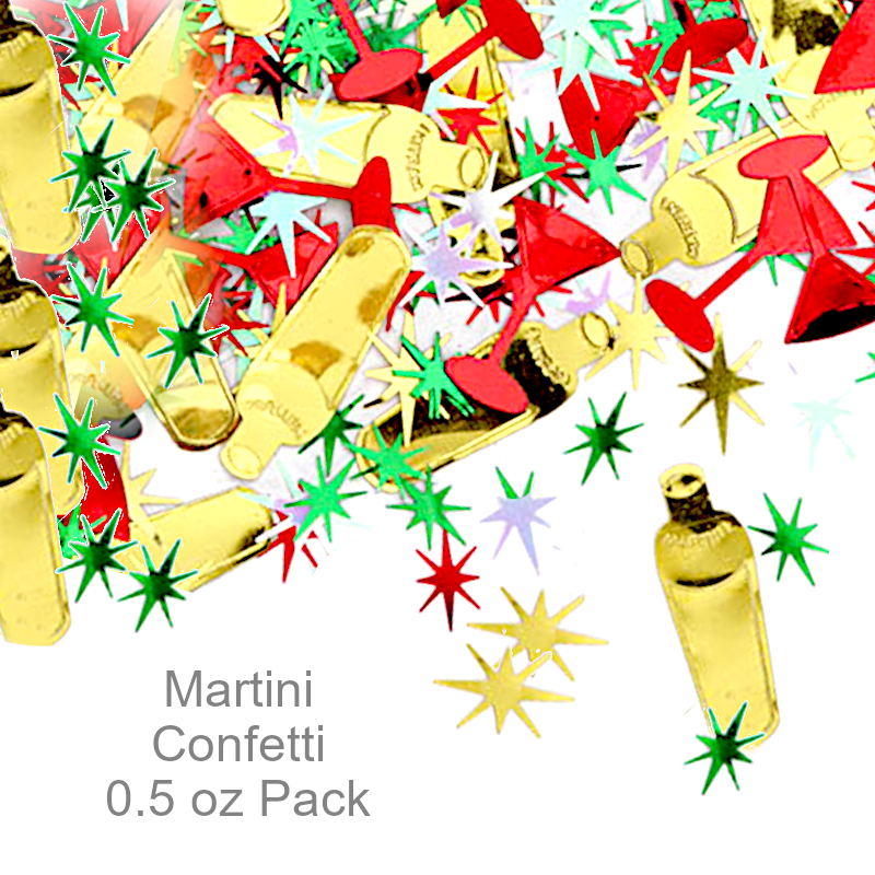 Martini Glass & Starburst Confetti | Party Decorations
