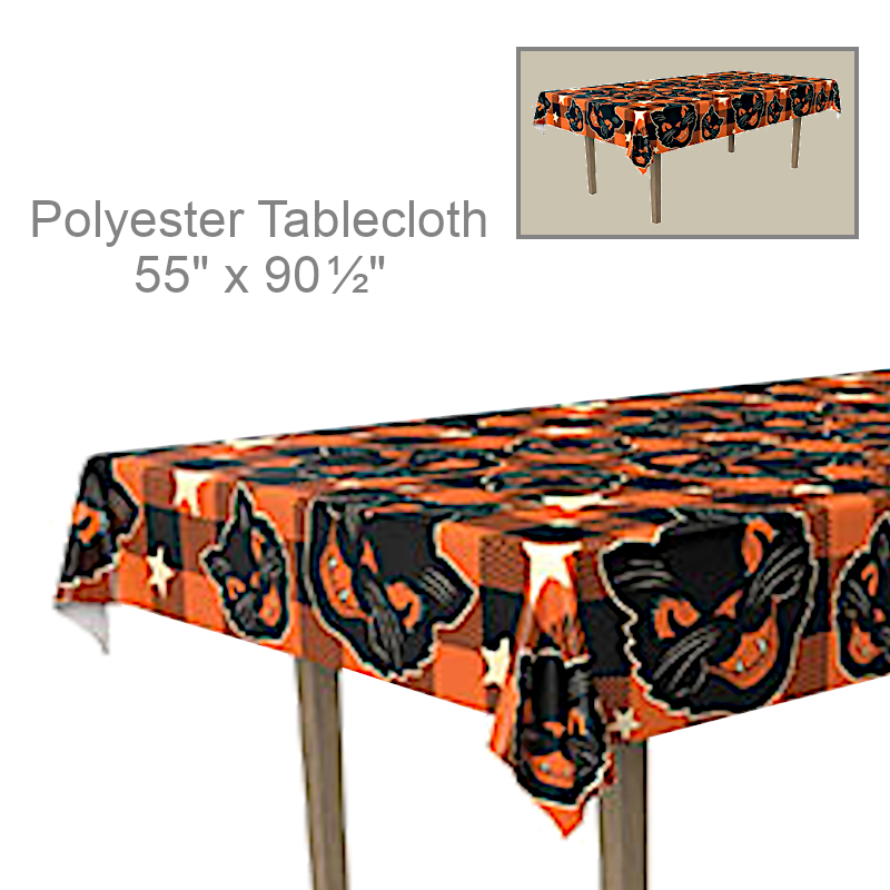 Nostalgic Halloween Cat Tablecloth | Party Decorations