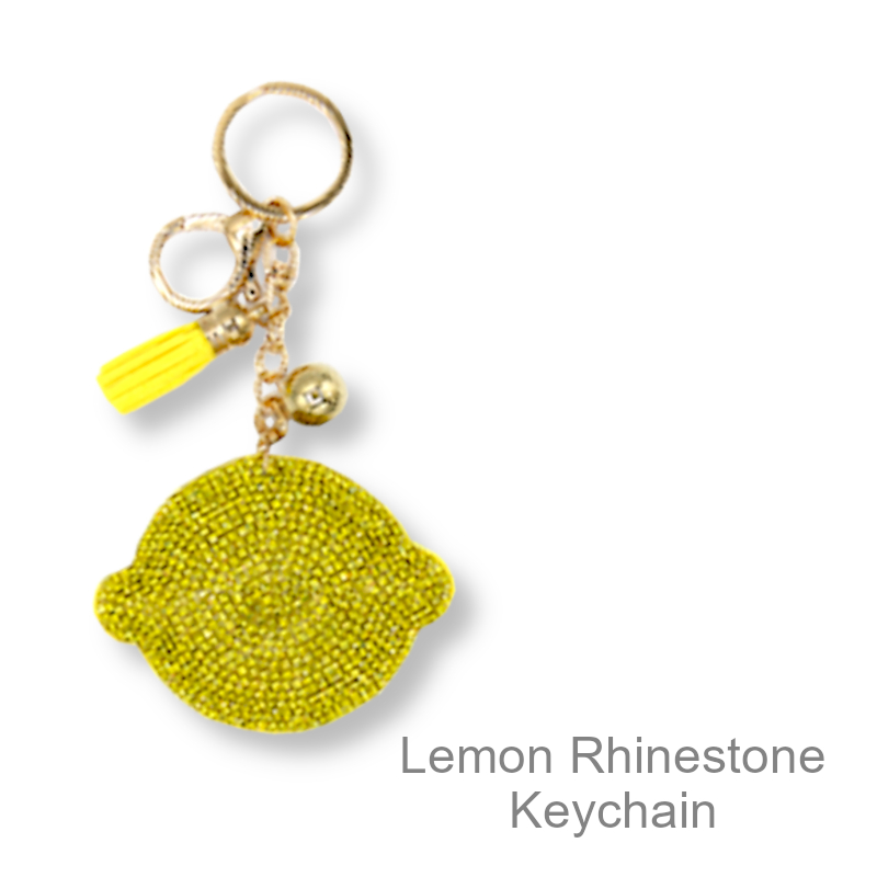 Lemon Keychain With Rhinestones | Keychains