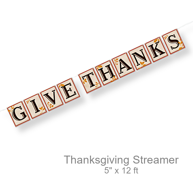 Give Thanks String Banner Streamer | Party Decorations
