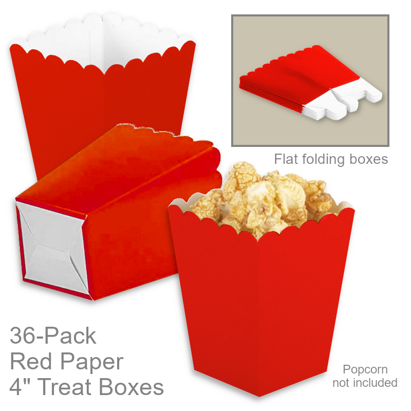 Small Paper Popcorn Boxes | Disposable Food Containers