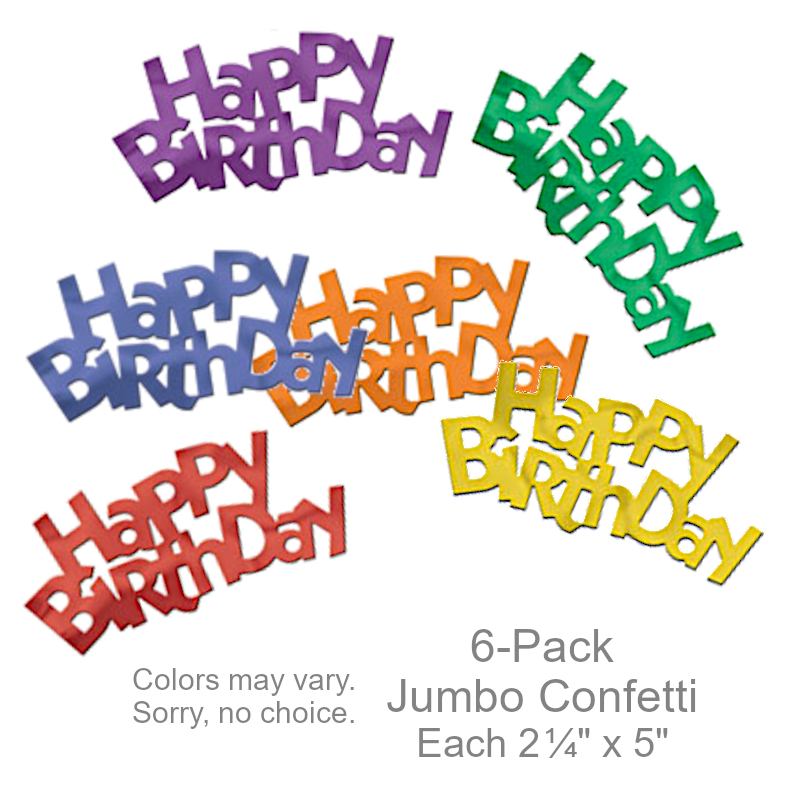 Jumbo Happy Birthday Confetti | Party Decorations