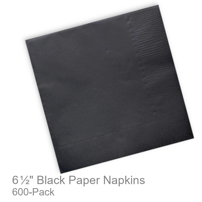Bulk Black Paper Lunch Napkins | Party & Office