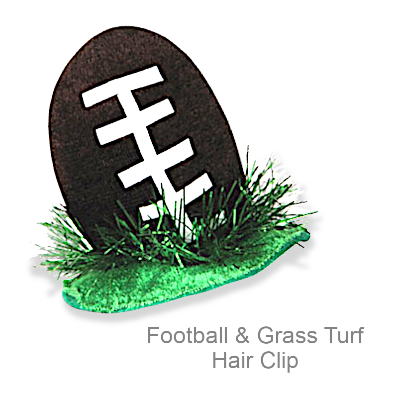 Football & Grass Turf Hair Clip | Party Favors