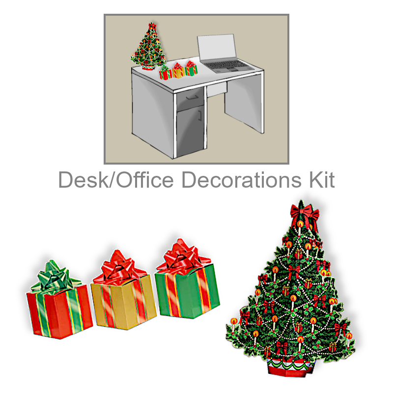 Christmas Desk Decorations Kit | Office Decorations