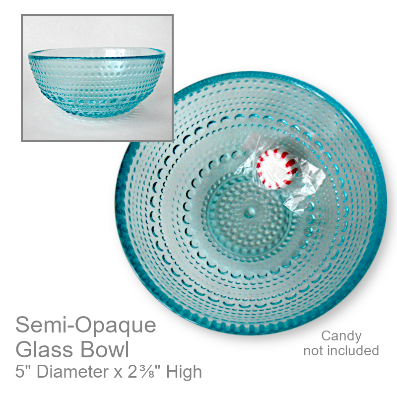 Round Textured Small Glass Bowl | Office Candy Bowl