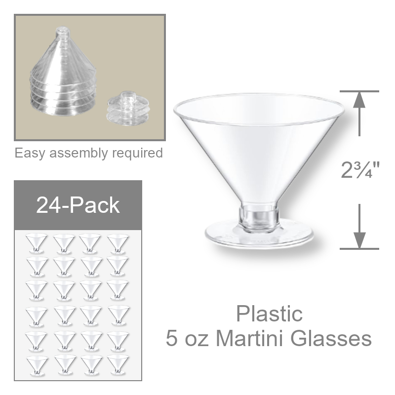 Plastic Martini Glasses | Party Supplies