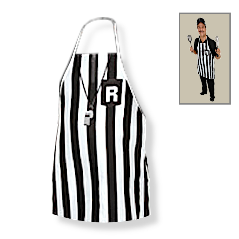 Funny Referee Stripe Kitchen Apron | Kitchen & Grill