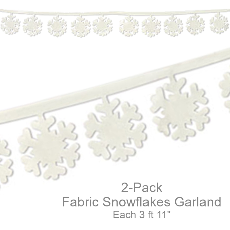 Fabric Snowflakes Garland | Party Decorations