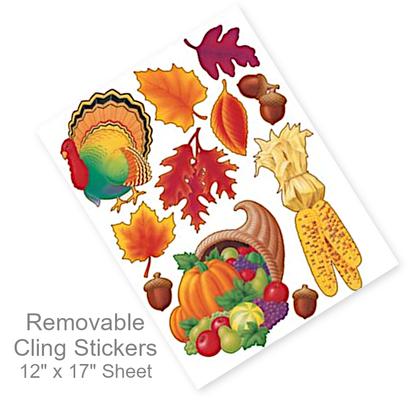 Turkey Removable Window Stickers | Party Decorations