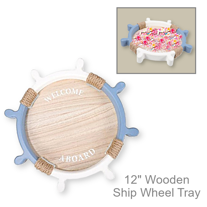 Nautical Boat Ship Wheel Tray | Coastal Candy Dish