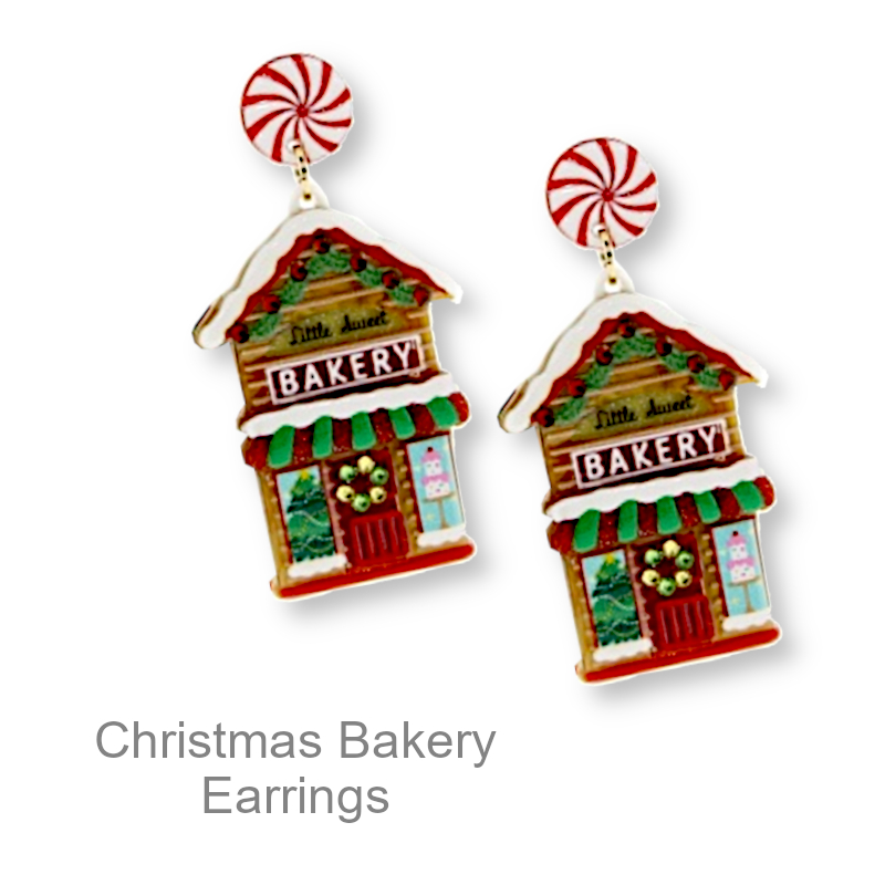 Shop Now Christmas Bakery House Earrings | Christmas