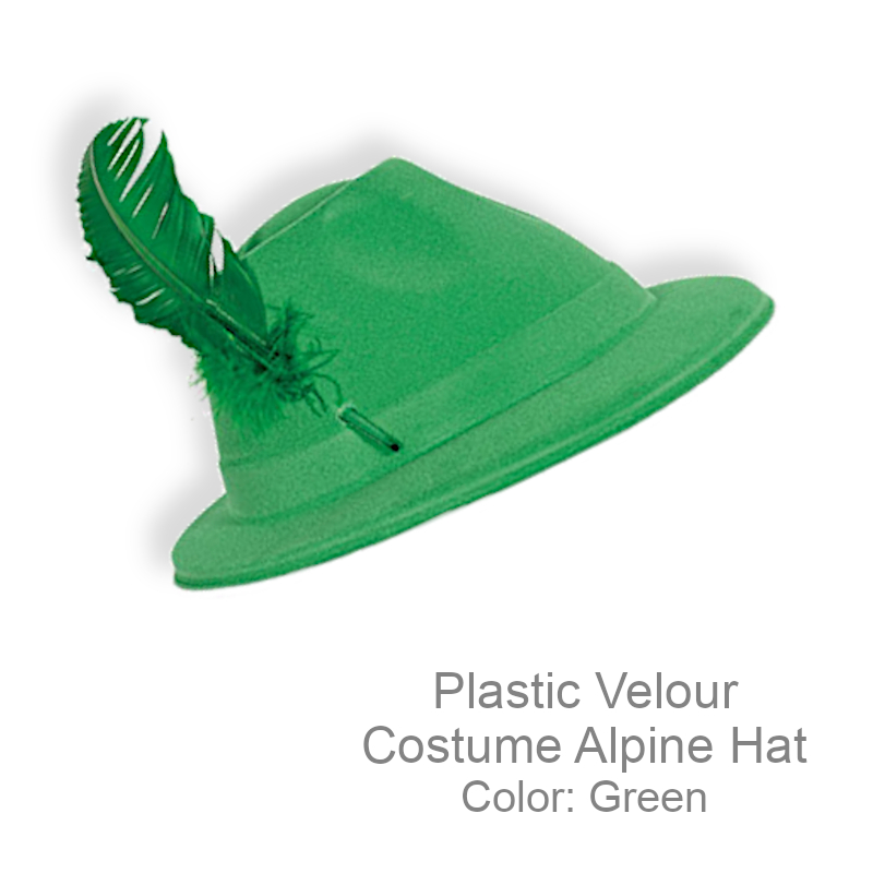 Plastic German Alpine Feather Hat | Party Supplies