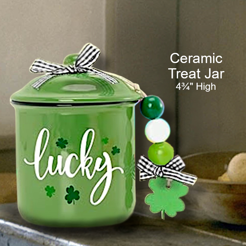 Lucky Shamrock Candy Jar | St Patrick's Day