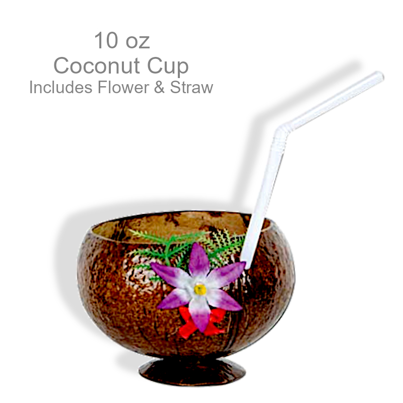 10 oz Coconut Cup for Drinks | Party Drinkware