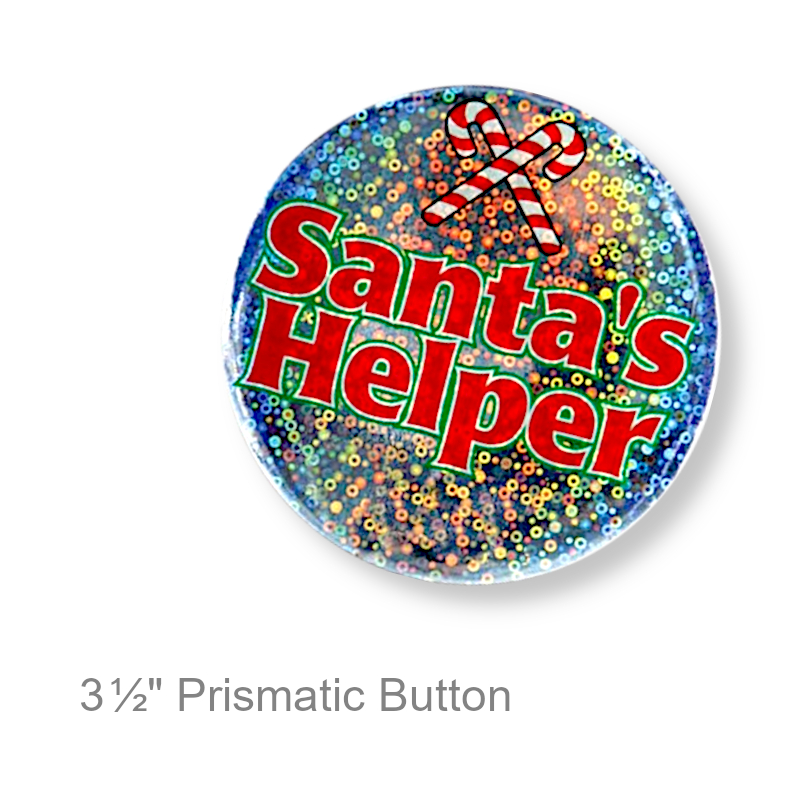 Santa's Helper Christmas Button | Party Favors