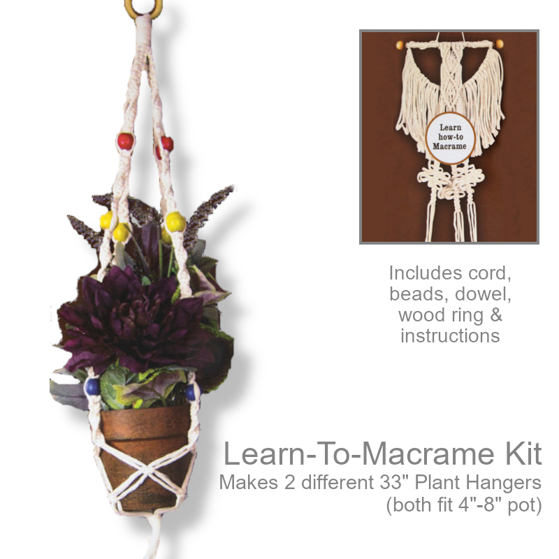 Plant Hangers Learn-To-Macrame Kit | Craft Kits