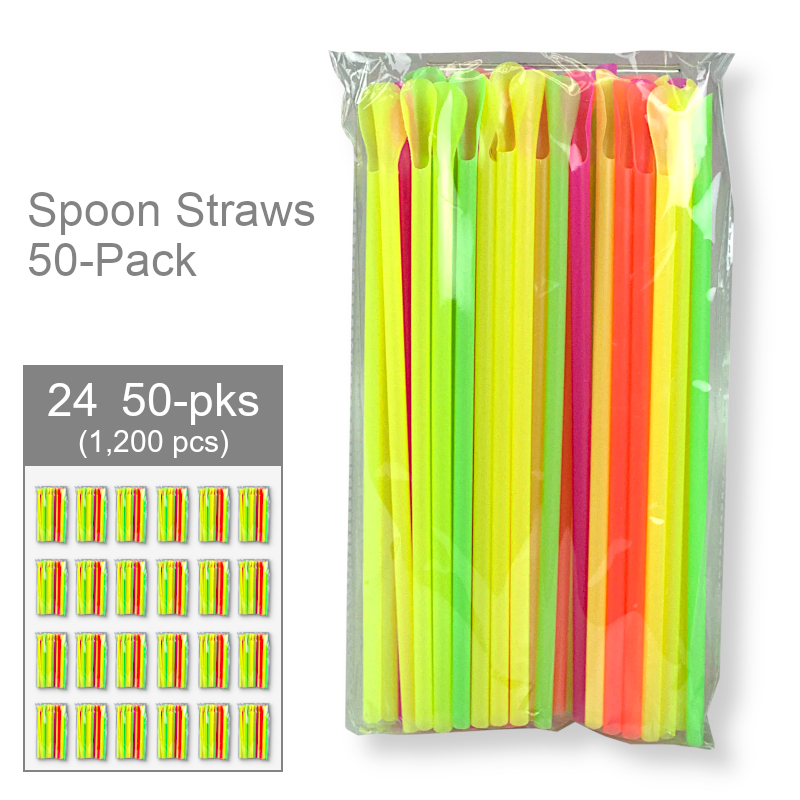 Wholesale Plastic Spoon Straws | Party Supplies