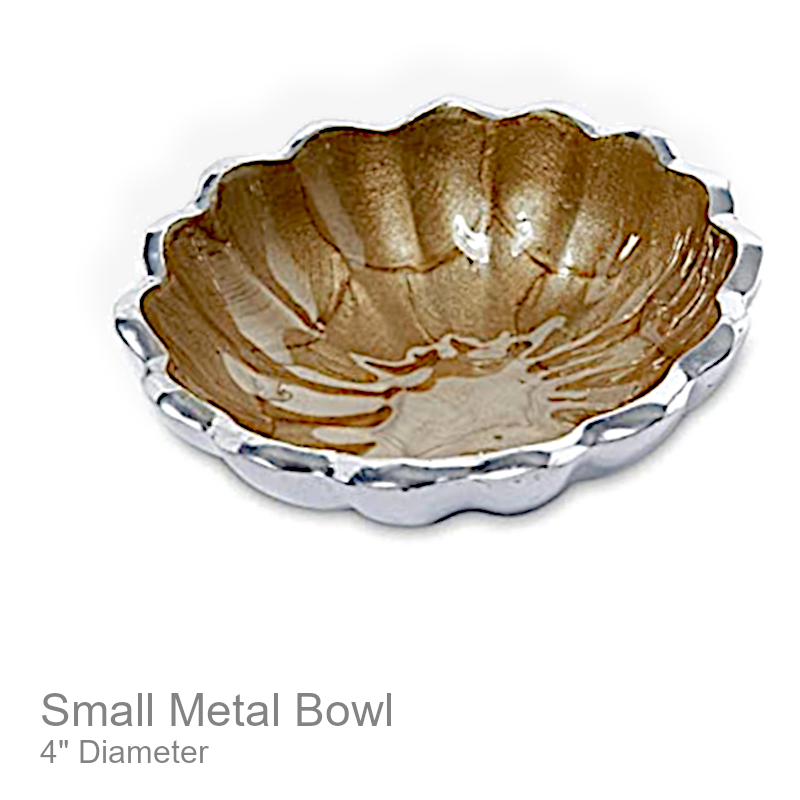 Flower Shaped Aluminum Metal Bowl | Office Candy Dish