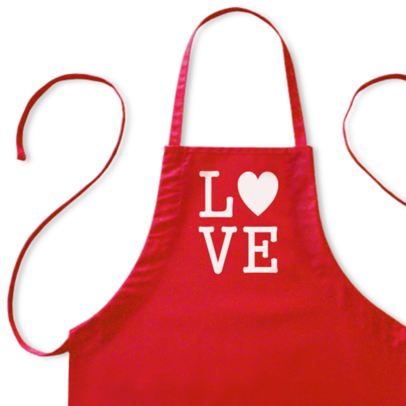 Ruffled Love Heart Kitchen Apron | Kitchen Aprons